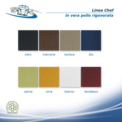 Linea Chef - Note Menu in vera pelle rigenerata in 2 formati con etichetta personalizzabile - materiali e colori