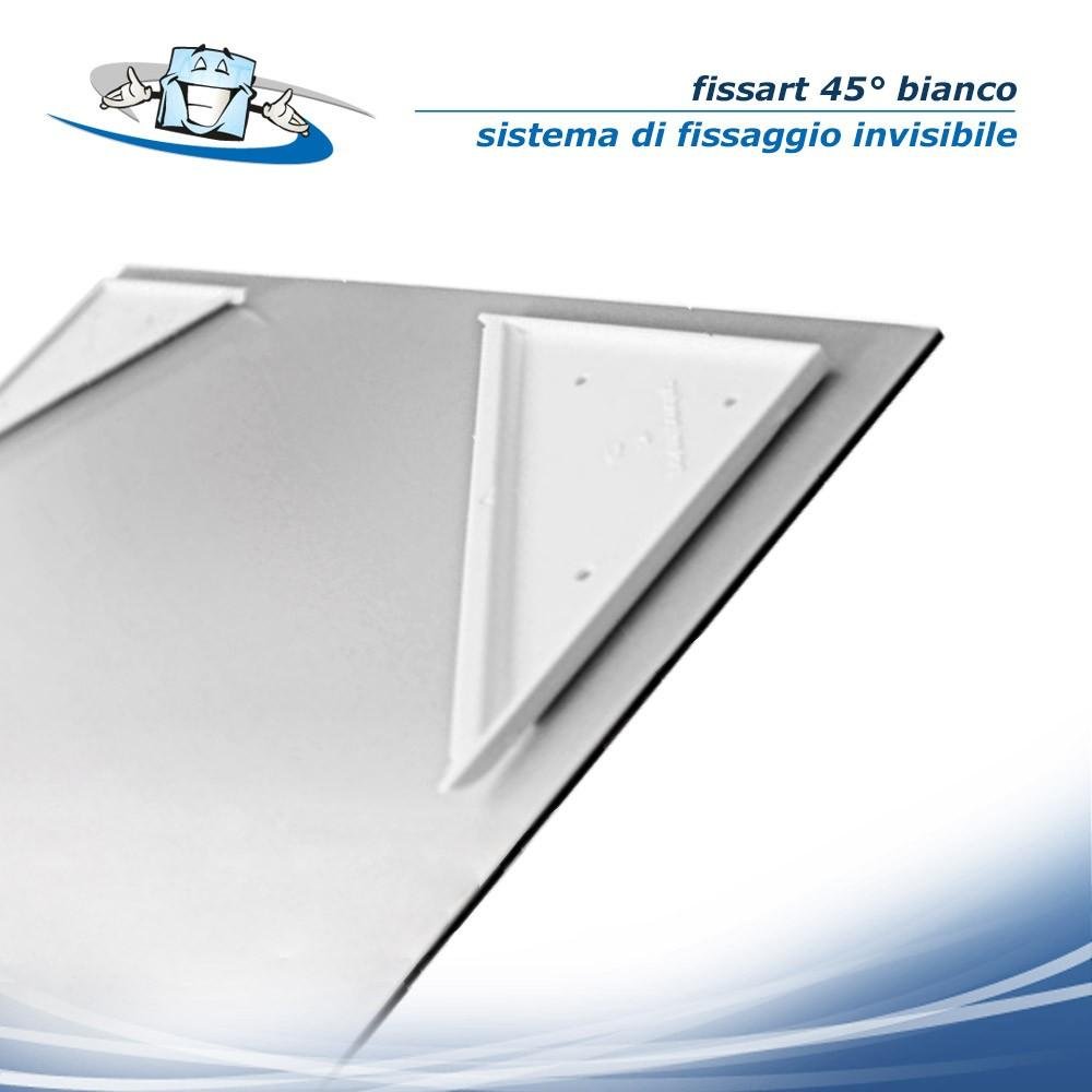 fissart 45° bianco - Sistema di fissaggio invisibile