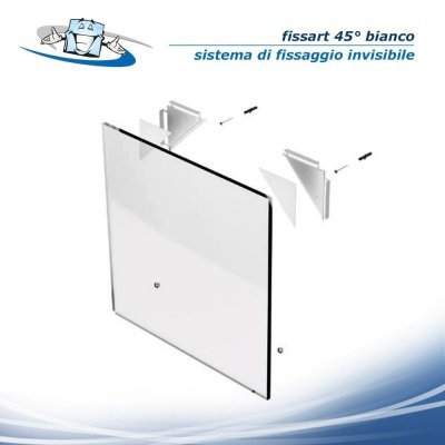 fissart 45° bianco - Sistema di fissaggio invisibile