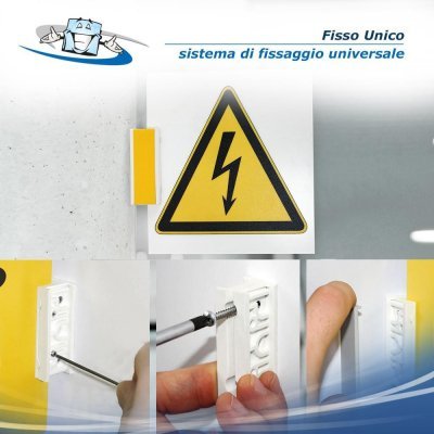 Fisso Unico - Sostegno in plastica per pannelli e targhe