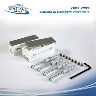Fisso Unico - Sostegno in plastica per pannelli e targhe