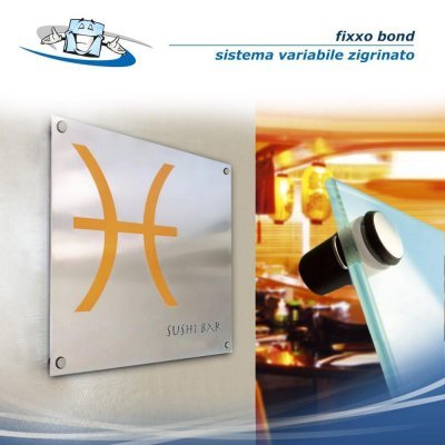 Fixxo Bond nero - Distanziale in acciaio zigrinato per uso esterno