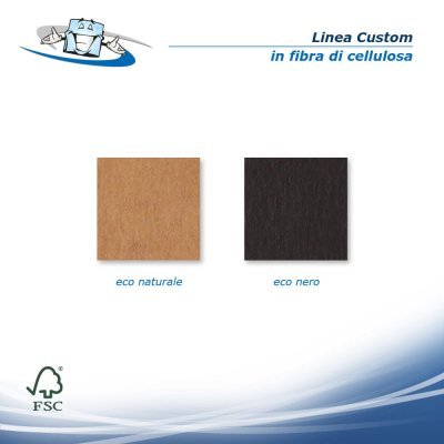 Linea Custom - Porta menu Golfo (16,5 x 23,1 cm) in fibra di cellulosa - materiali e colori