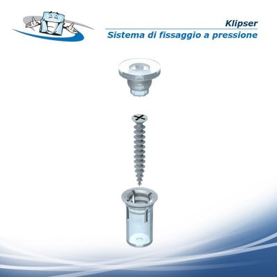 Fisso klipser - Sistema di fissaggio a pressione invisibile