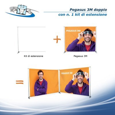 Pegasus 3M + n. 1 kit di estensione - Banner modulare con personalizzazione inclusa