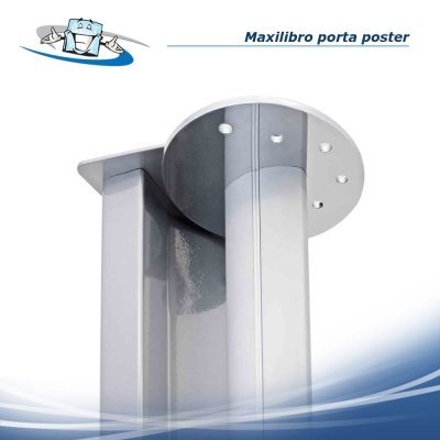 Maxilibro - Supporto porta poster da parete o da terra con tasche bifacciali