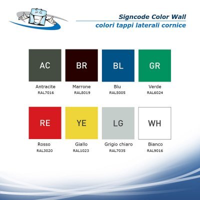 Signcode Color Wall - Sistema di segnaletica intercambiabile a parete