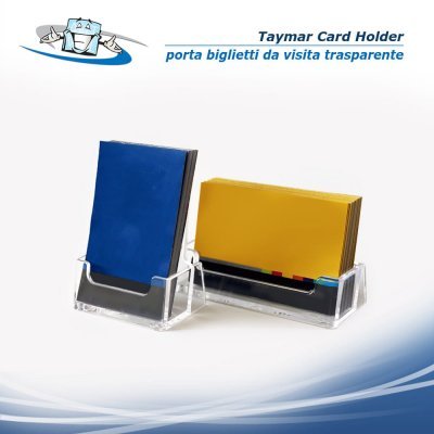 Taymar Card Holder - Porta biglietti da visita trasparente da banco