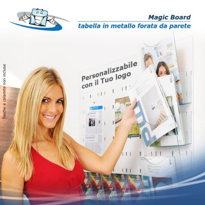 Magic Board - Tabella/Bacheca informativa in metallo a parete in varie misure