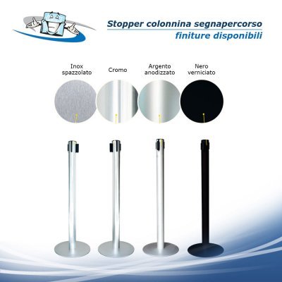 Stopper segnapercorso - Sistema guidalinee completo di tubi e nastri personalizzabili in vari colori