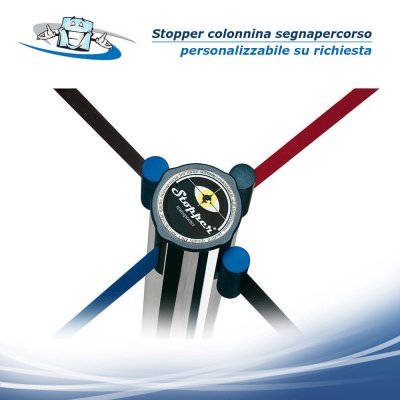 Stopper segnapercorso - Sistema guidalinee completo di tubi e nastri personalizzabili in vari colori