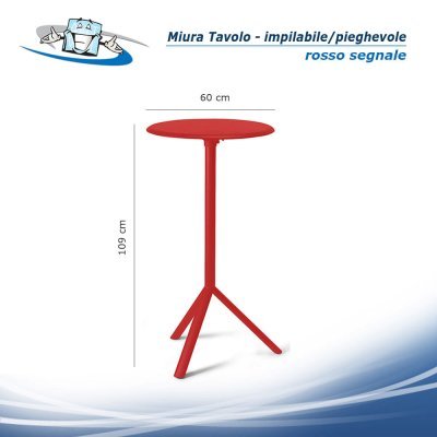 Miura Table - Tavolo impilabile e pieghevole per esterno e interno in diversi colori