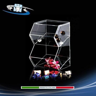 Porta caramelle, contenitori in plexiglass da banco