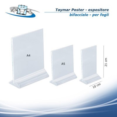 Taymar Poster - Espositore da banco - bifacciale per fogli
