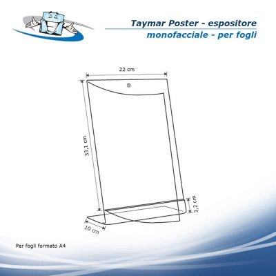 Taymar Poster - Espositore da banco - monofacciale per fogli