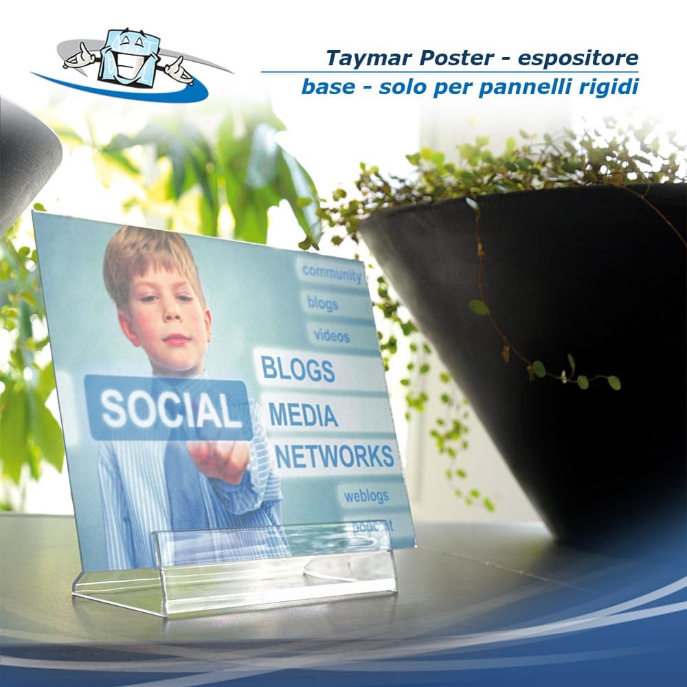 Taymar Poster - Espositore da banco - solo base per pannelli rigidi