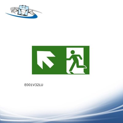 Safepix Flag Rettangolo - Segnaletica di uscita di sicurezza con fissaggio a bandiera