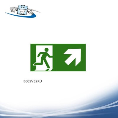 Safepix Flag Rettangolo - Segnaletica di uscita di sicurezza con fissaggio a bandiera