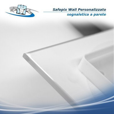 Safepix Wall neutro o personalizzato con la Tua grafica - Segnaletica a parete in 4 formati