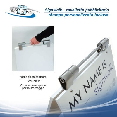 SignWalk - Cavalletto pubblicitario bifacciale con personalizzazione inclusa