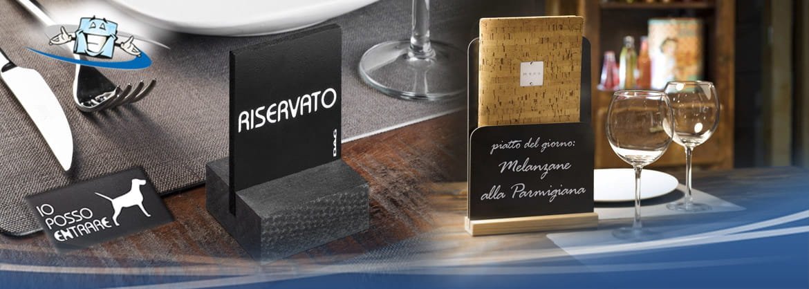 Lavagne e pittogrammi studiati per la ristorazione