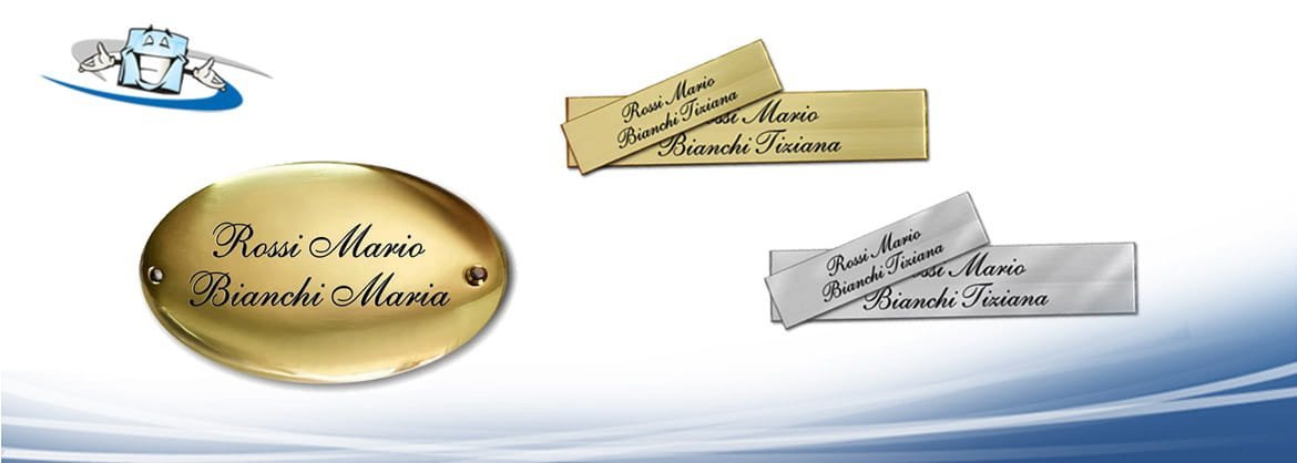 Targhe e targhette in ottone incise