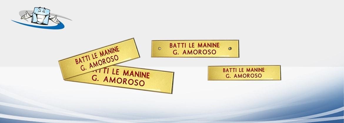 Targhe e targhette in plexiglass