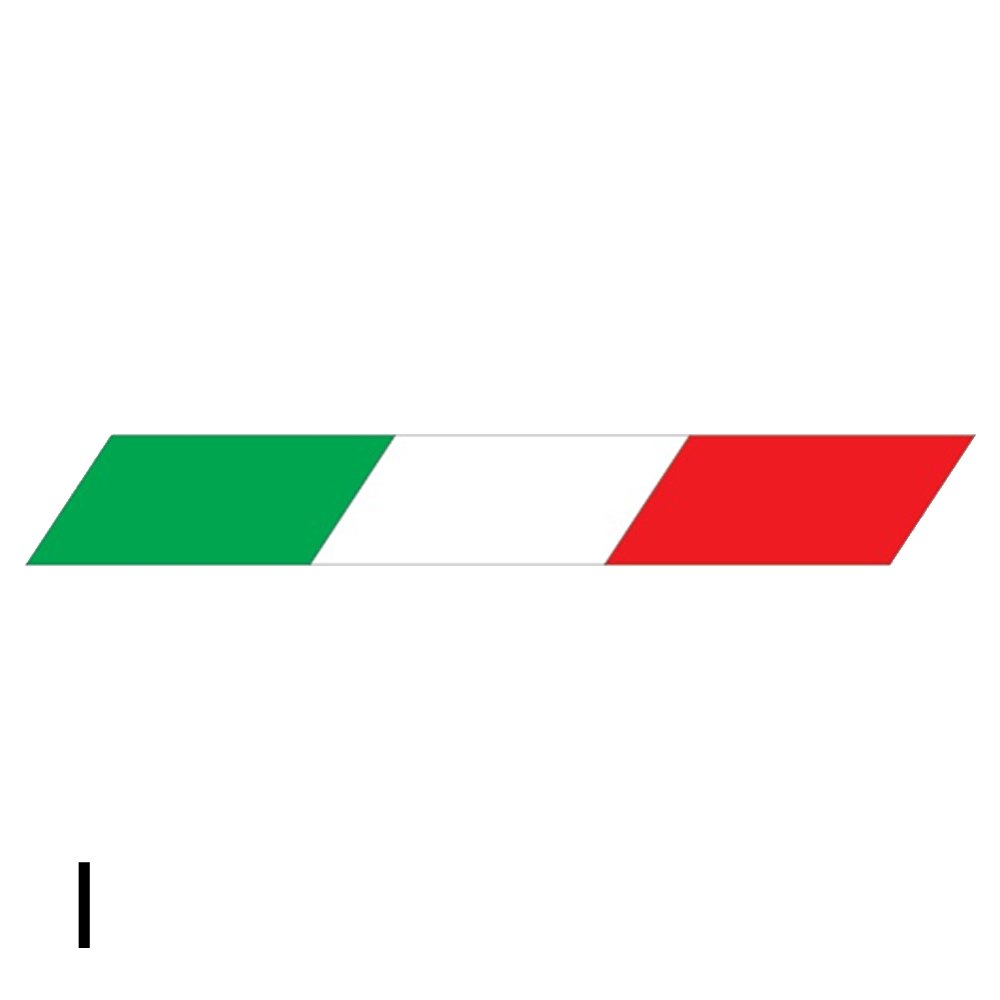 Adesivi Bandiera Italiana Personalizzati - 2 Pezzi, Per Caschi, Auto, Moto, Con Nome