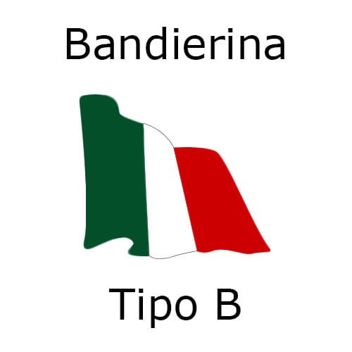 N. 2 pz. Scritte adesive prespaziate senza fondo in vinile personalizzate  con colori speciali e bandiera dell'Italia